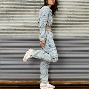 Smoke Rise Slouch Denim Bungee Pants